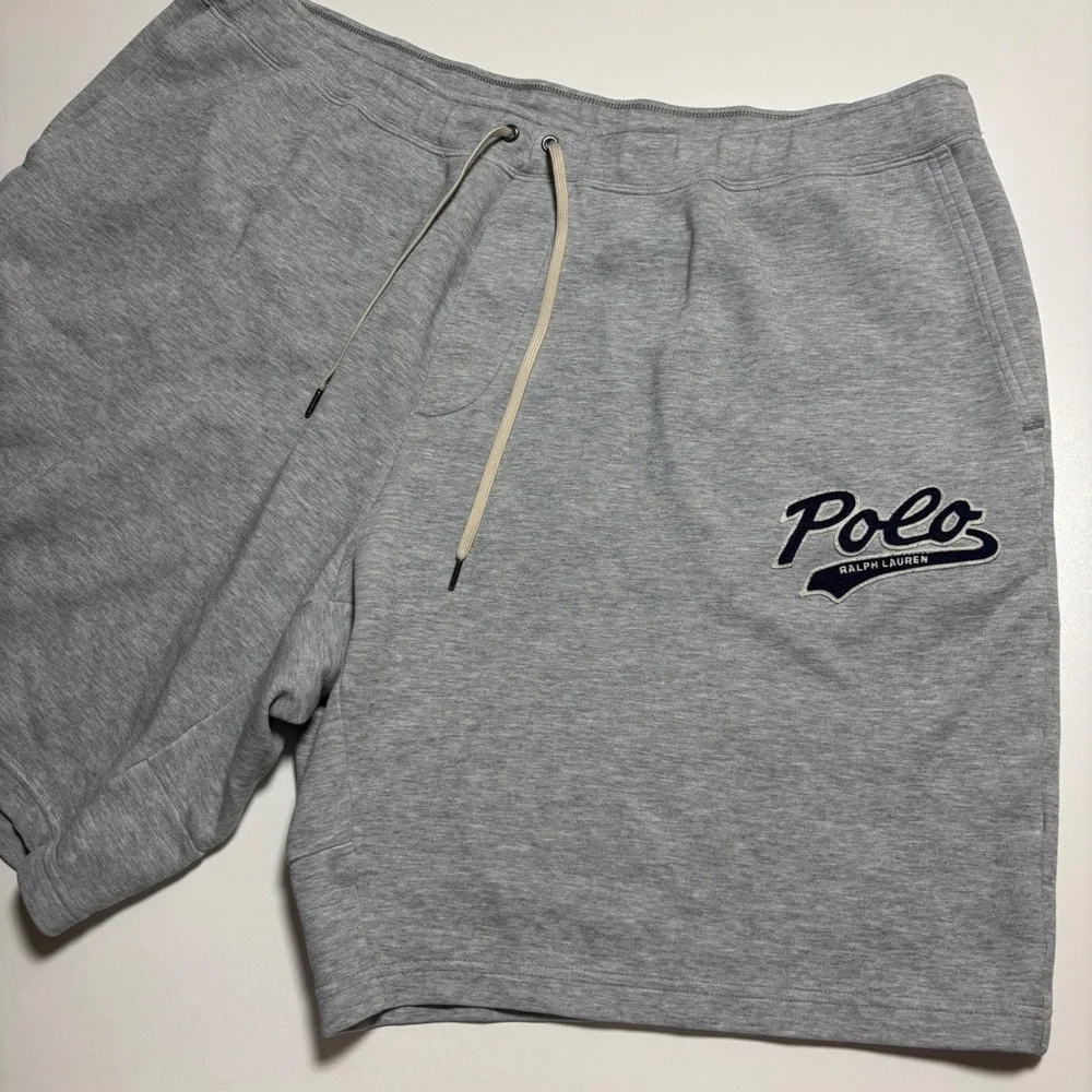Polo Ralph Lauren Double Knit Mens 3XB Big Tall Fleece Logo Gray Sweat Shorts